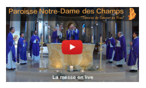 Permalien vers:Messe en direct ou en replay (différé), semaine 18h15, dimanche 11h Permalien vers:Messe en direct ou en replay (différé), semaine 18h15, dimanche 11h